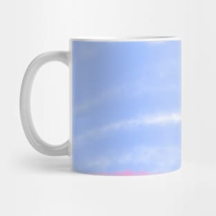 Pink blue watercolor abstract art design Mug